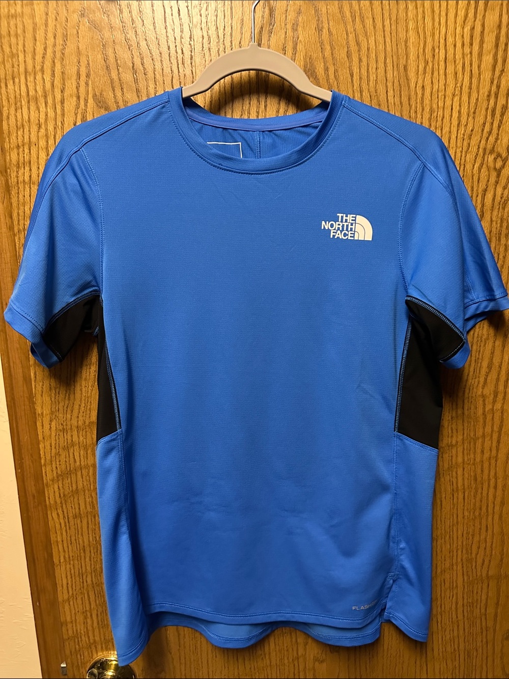The North Face Royal Blue Short-Sleeve Flashdry Tee with Black Panels